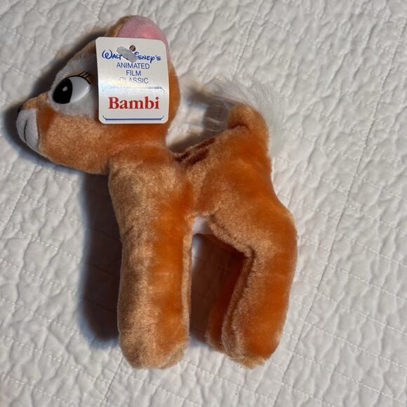 VTG 1980s Disney Plush Lot (5) Pinocchio Dumbo Bambi Lady 101 Dalmatians NWT - Picture 10 of 10